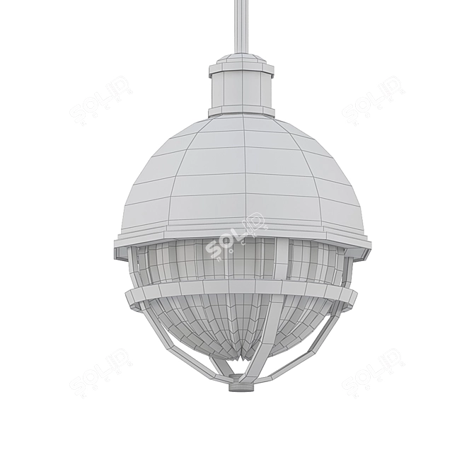 Modern Chrome Mini Pendant Light 3D model image 2