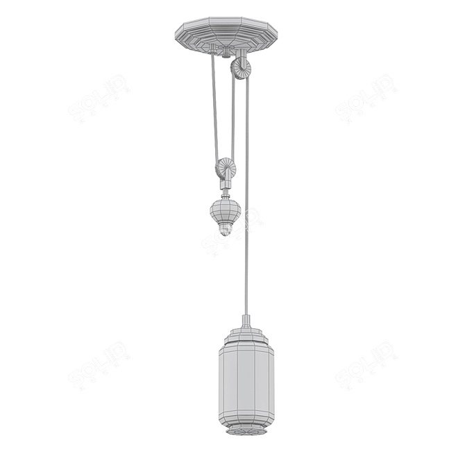 Kohler Adjustable Pulley Pendant 3D model image 2