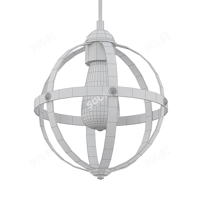 Roseto Saint Albert Pendant - Elegant Mini Lighting 3D model image 2