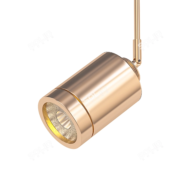 Sleek Monorail Pendant with Downrod 3D model image 1