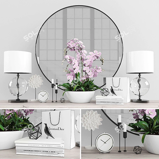 Elegant Decor Set, 71 Pieces 3D model image 1