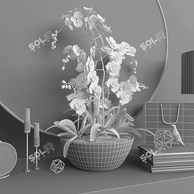 Elegant Decor Set, 71 Pieces 3D model image 3