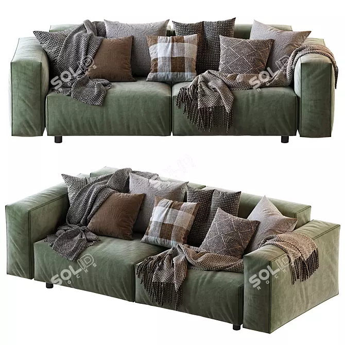  Hills: Stylish Sofa for Modern Living 3D model image 1