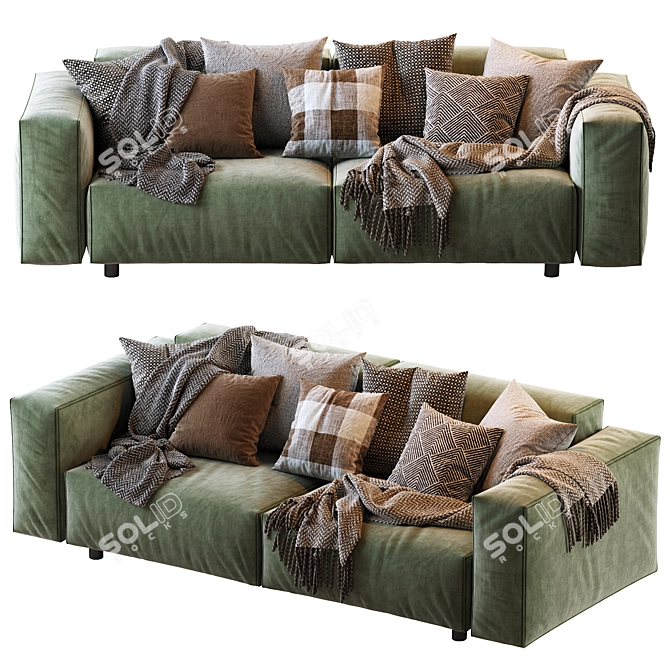  Hills: Stylish Sofa for Modern Living 3D model image 8