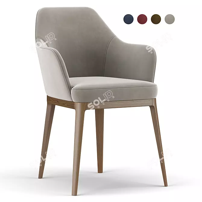 Elegant Becky Chair: Stylish 2013 Design 3D model image 1