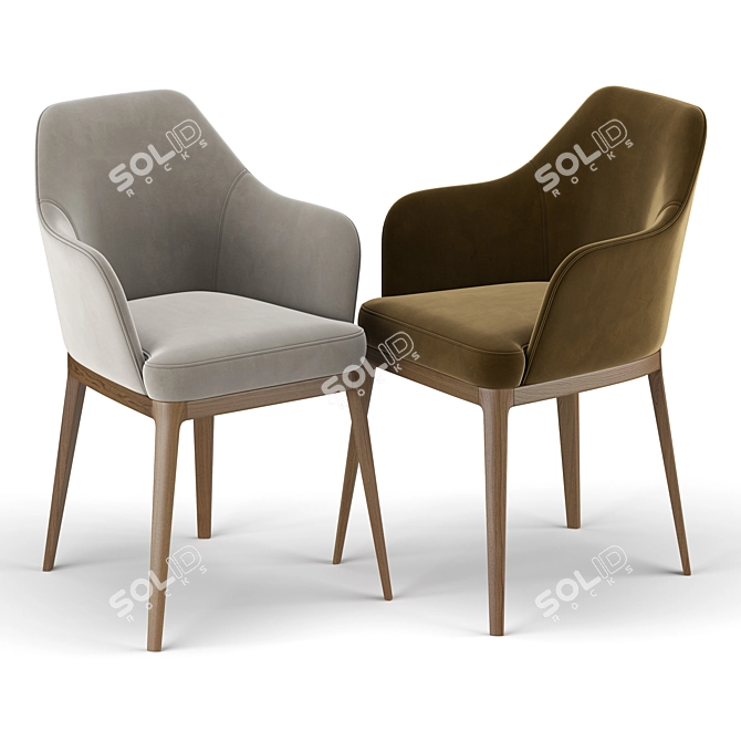 Elegant Becky Chair: Stylish 2013 Design 3D model image 5