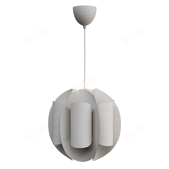 Modern White Pendant Lamp - Trubbnate/Hemma 3D model image 3