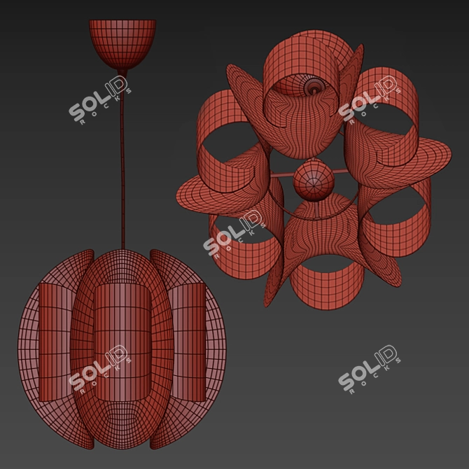 Modern White Pendant Lamp - Trubbnate/Hemma 3D model image 4