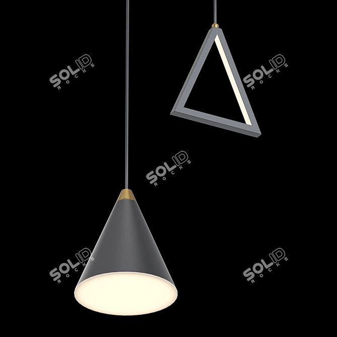 Fergus Pendant Lamp: Stylish Conical Design 3D model image 2