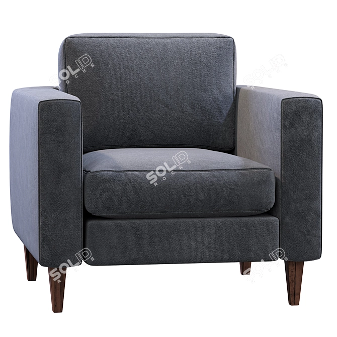 Prastoria Elegance Armchair: Luxurious Comfort for Your Home 3D model image 3