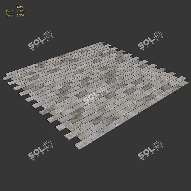 Travertine Tile: High-Quality Material & Textures 3D model image 4