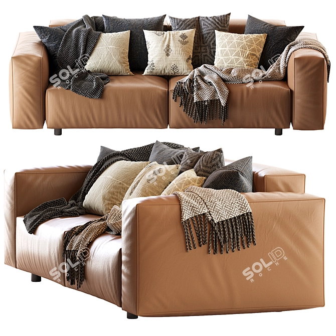 Hills Sofa: Stylish Comfort for Your Living Space 3D model image 2