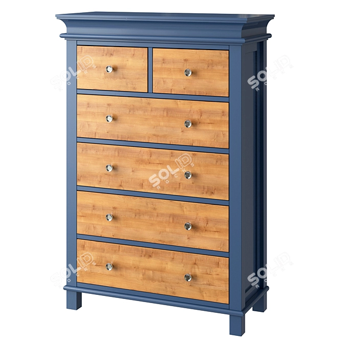 Jules Verne High Chest: Elegant Storage Solution 3D model image 3