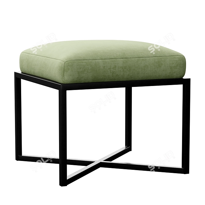 Elegant Nadia Accent Stool 3D model image 4