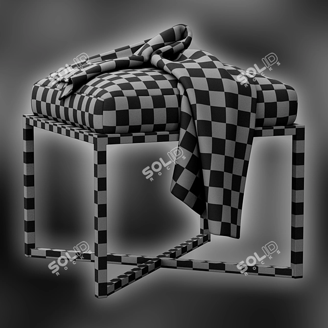 Elegant Nadia Accent Stool 3D model image 7