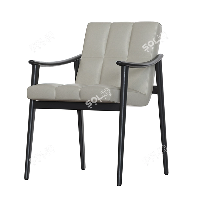 Title: Elegant Minotti FYNN Dining Armchair 3D model image 6