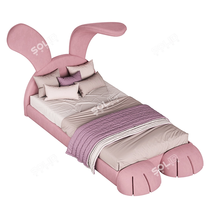 Cozy Bunny Bed: 120 x 200 cm 3D model image 2