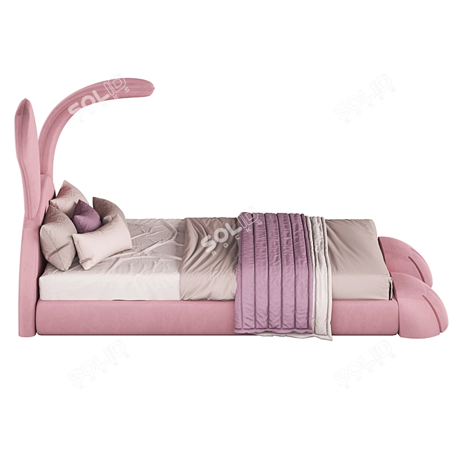 Cozy Bunny Bed: 120 x 200 cm 3D model image 4