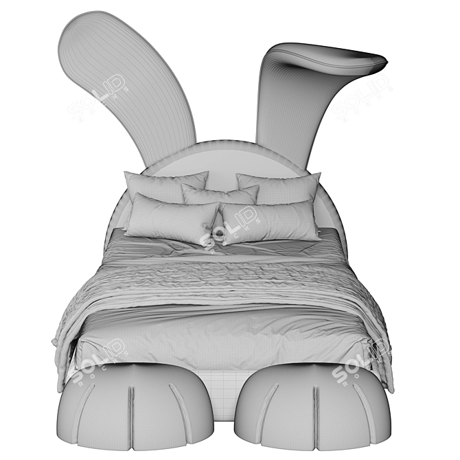 Cozy Bunny Bed: 120 x 200 cm 3D model image 5