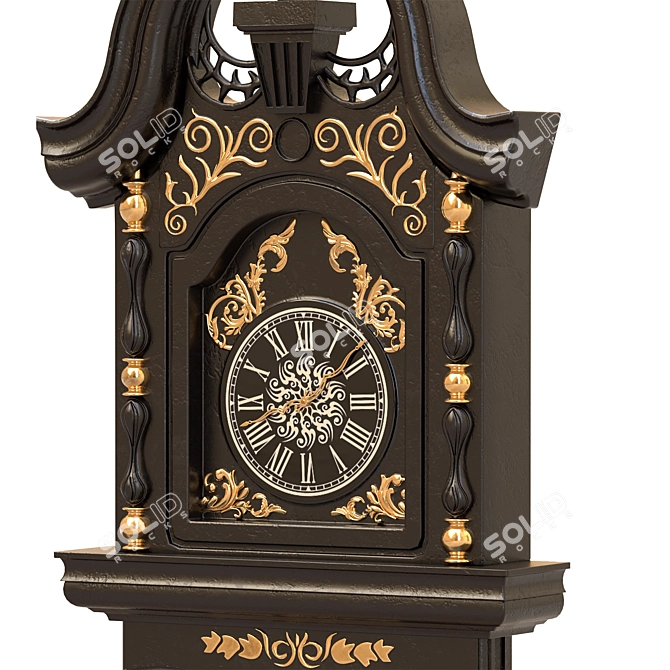 Vintage Timepiece: Stunning Antique Wall Clocks 3D model image 7