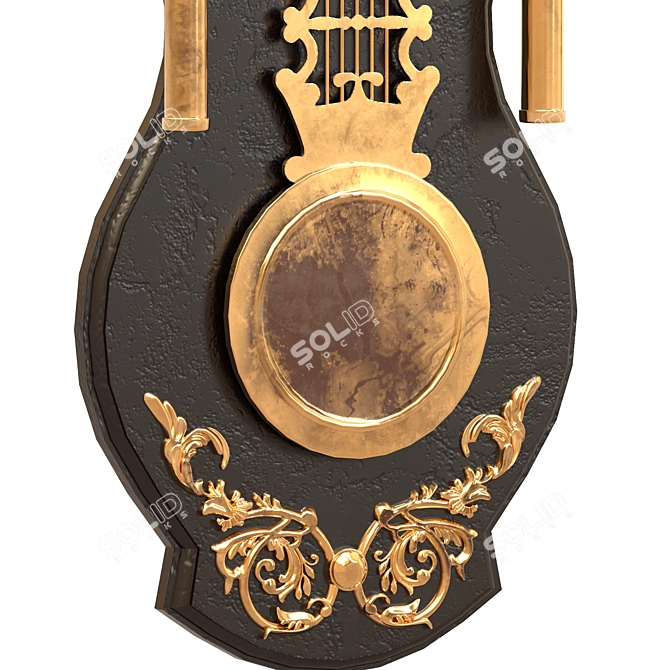 Vintage Timepiece: Stunning Antique Wall Clocks 3D model image 9