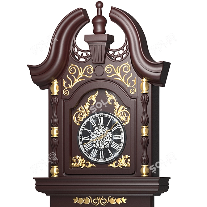 Vintage Timepiece: Stunning Antique Wall Clocks 3D model image 11