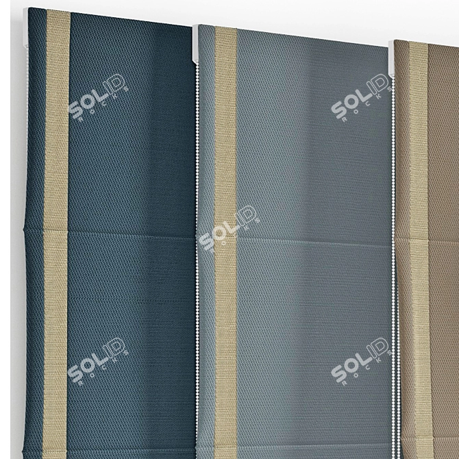 Elegant Roman Shades: 3D Model 3D model image 4