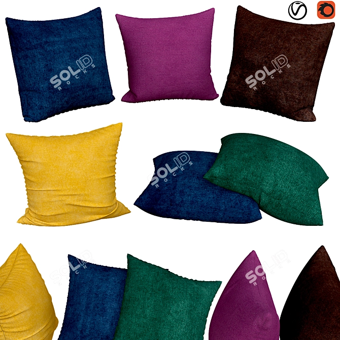 Elegant Pillows | No. 069 3D model image 1