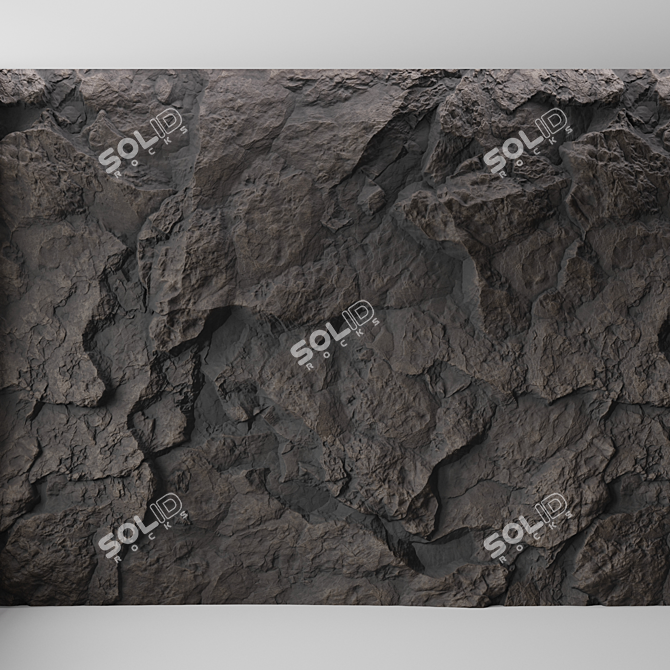 Title: Seamless PBR Rock Cliff Texture 3D model image 1