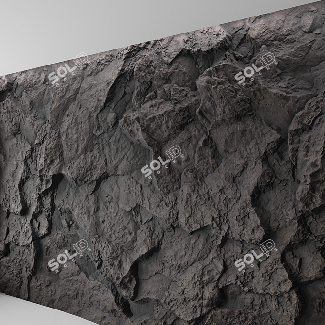 Title: Seamless PBR Rock Cliff Texture 3D model image 3