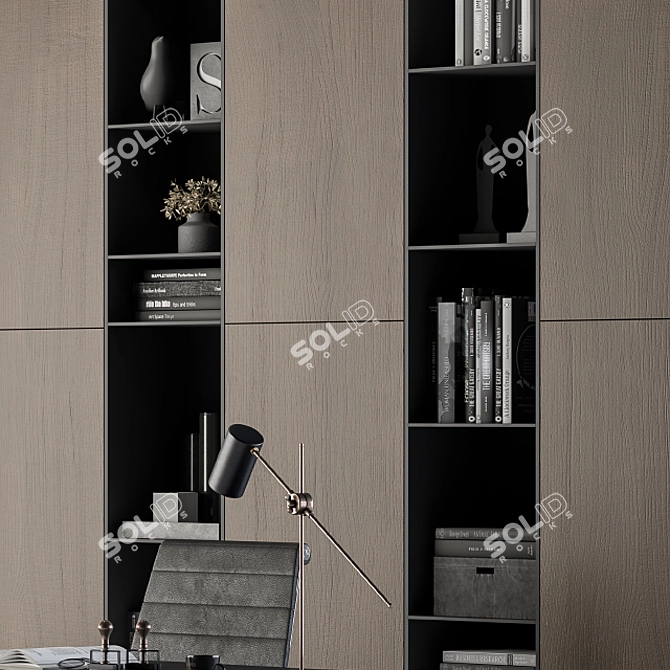 Executive Office Furniture Set 3D model image 4