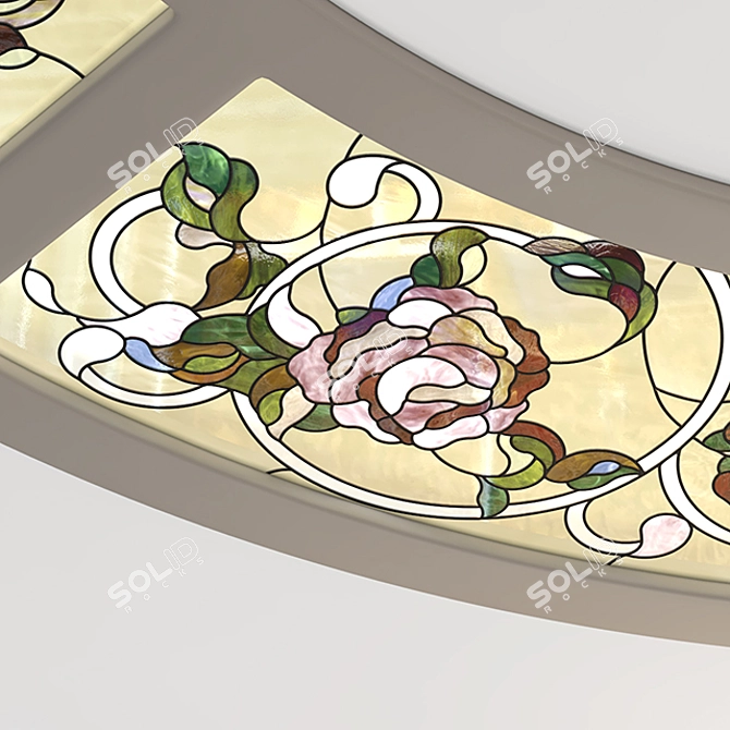 Tiffany Stained Glass Ceiling: No. 2 Grand Design 3D model image 3