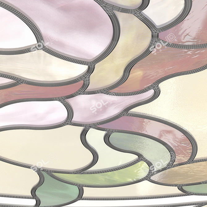 Tiffany Stained Glass Ceiling: No. 2 Grand Design 3D model image 4