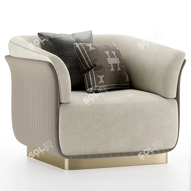 Elegant Capitol Collection Armchair 3D model image 1