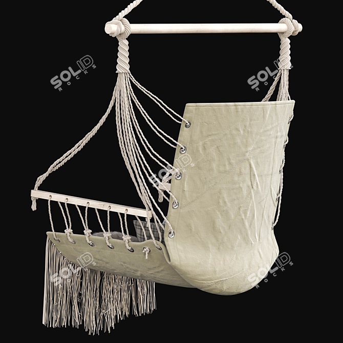 CasaPro Fringed Hanging Armchair 3D model image 4