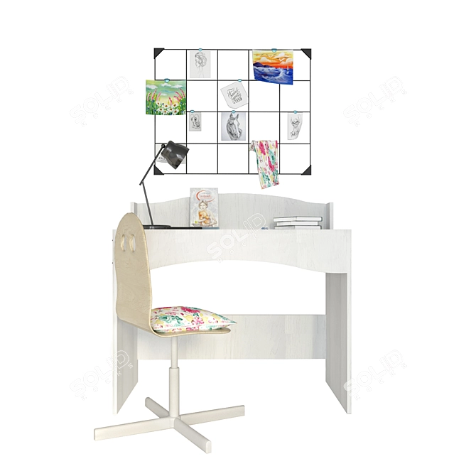 SMÅGÖRA SMOGÖRA Writing Desk - Modern White Desk for Creative Workspace 3D model image 2