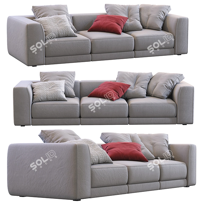 Sleek & Stylish Sofa: Pasha by Jesse 3D model image 1