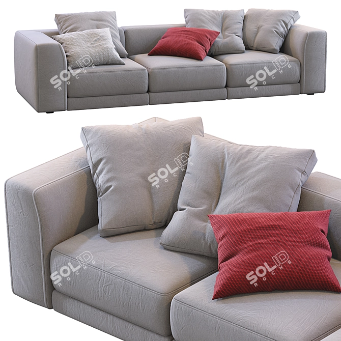 Sleek & Stylish Sofa: Pasha by Jesse 3D model image 2