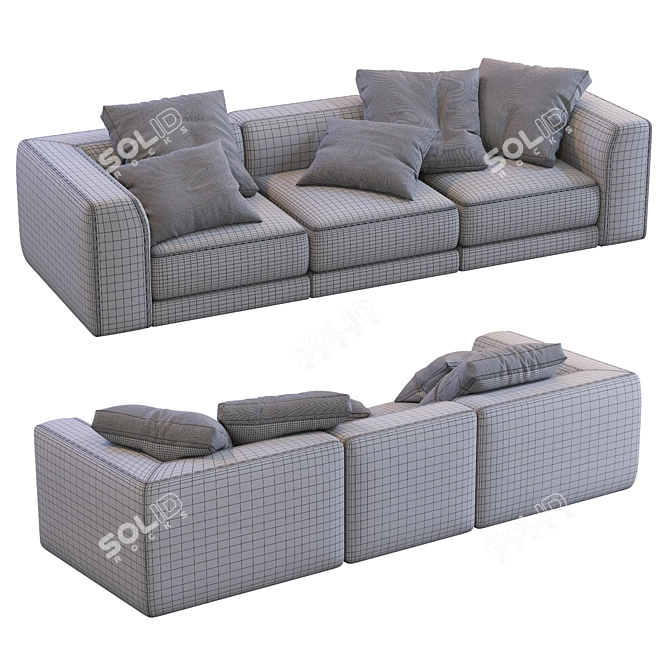 Sleek & Stylish Sofa: Pasha by Jesse 3D model image 5