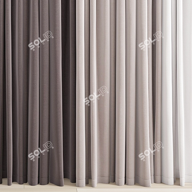 Poly Curtain 3D Model 3D model image 3