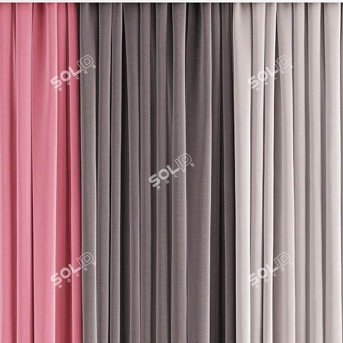 Poly Curtain 3D Model 3D model image 4