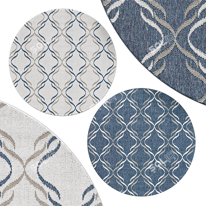 Elegant Circle Rugs | No. 189 3D model image 1