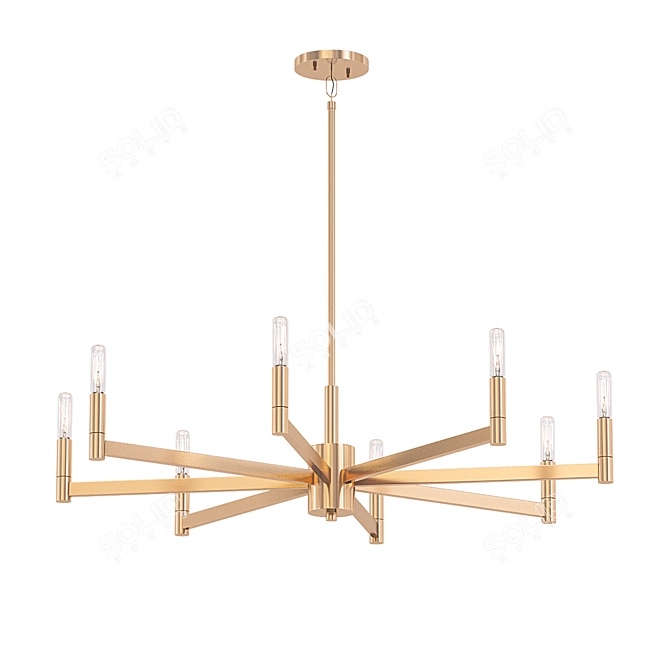 Elegant Erzo 8-Light Chandelier 3D model image 1