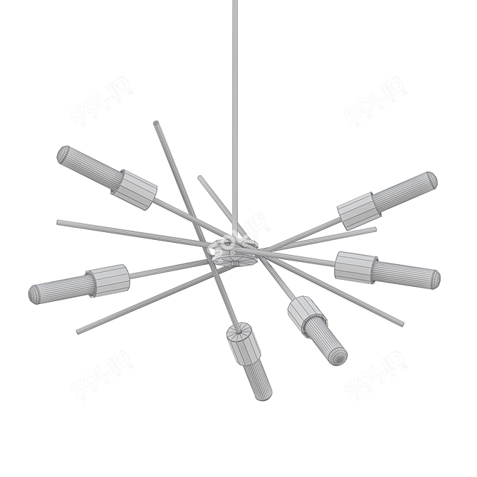 Astra 6 Light Sputnik Chandelier 3D model image 2