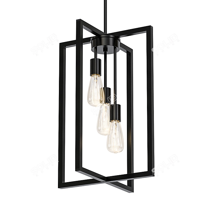 Gastown Mini Chandelier: Elegant Lighting 3D model image 1