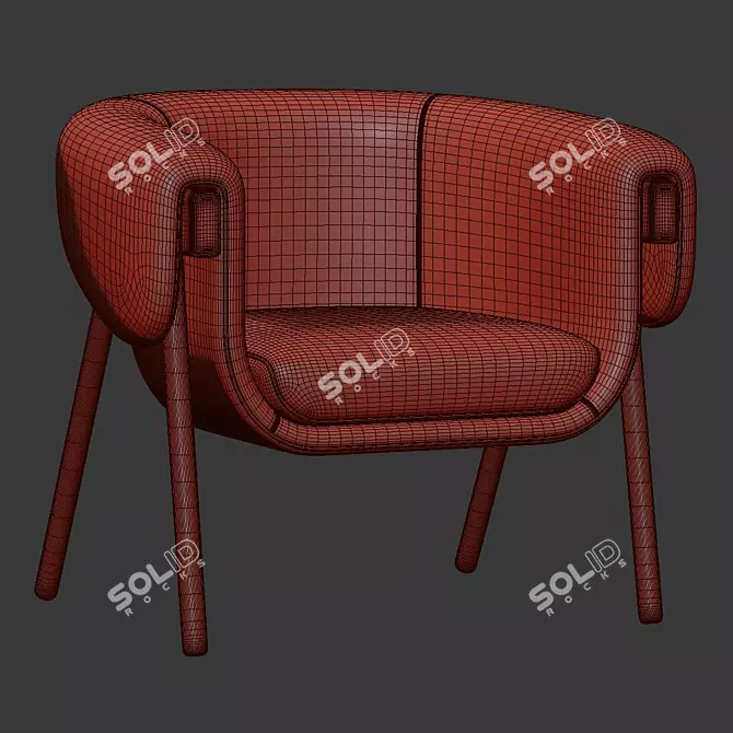 Title: Contemporary Monica Armchair - Exquisite Style by Bulo 3D model image 5