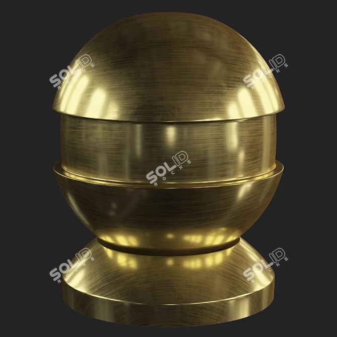 Sleek Brass Satin Brushed 3D model image 3
