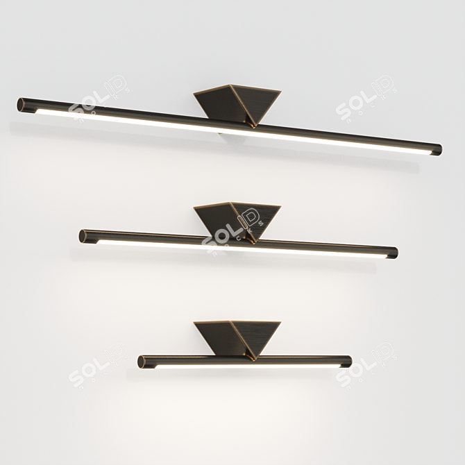 Breeze LED Wall Light: Sleek and Stylish 3D model image 2