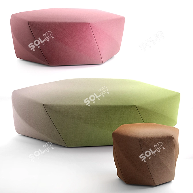 Brook Moroso Pouf 3D model image 1