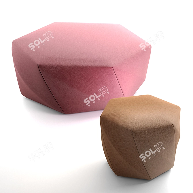 Brook Moroso Pouf 3D model image 2